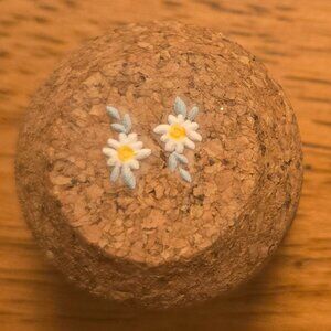 Brand New Hand Crafted Magnet Created from Champagne Cork Featuring Flowers